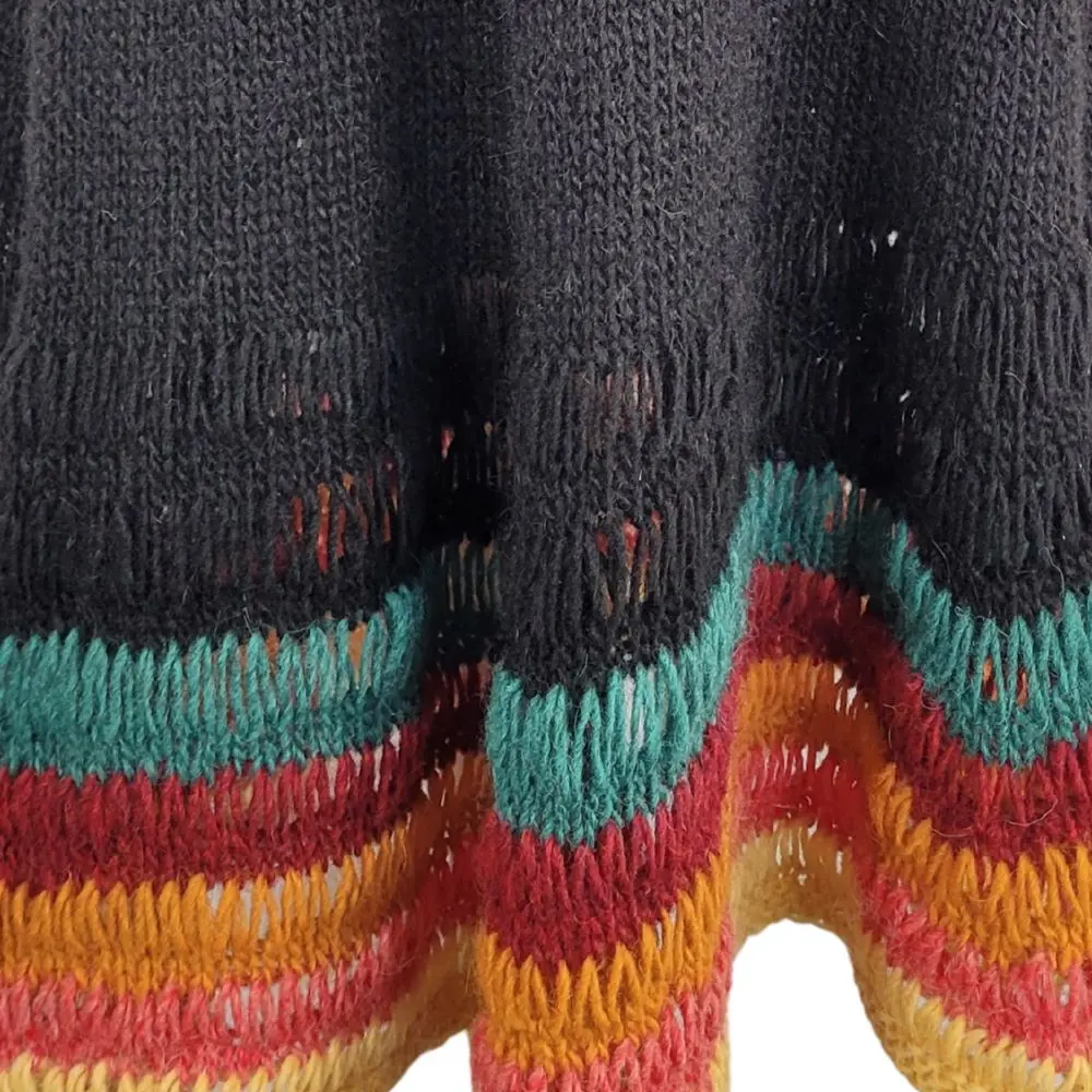 Håndstrikket Uld nederdel unik design - Billede 4