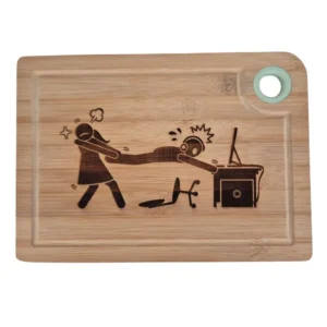 Sjov Bambus skærebræt til ham som ikke kan løsrive sig fra skærmen