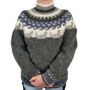 Uld sweater med sæler