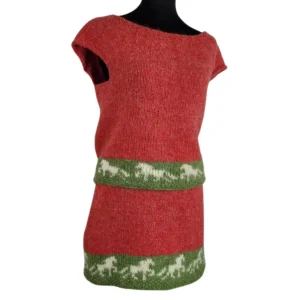 Islandsk strik sæt i rød