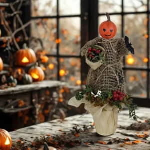 Halloween græskarmand med pynt perfekt til uhyggelig fest