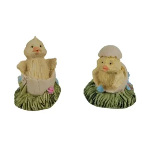 Kyllingefigur i æggeskal - Sæt af 2