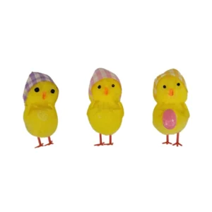 Påskekyllinger med tørklæde - Sæt af 3