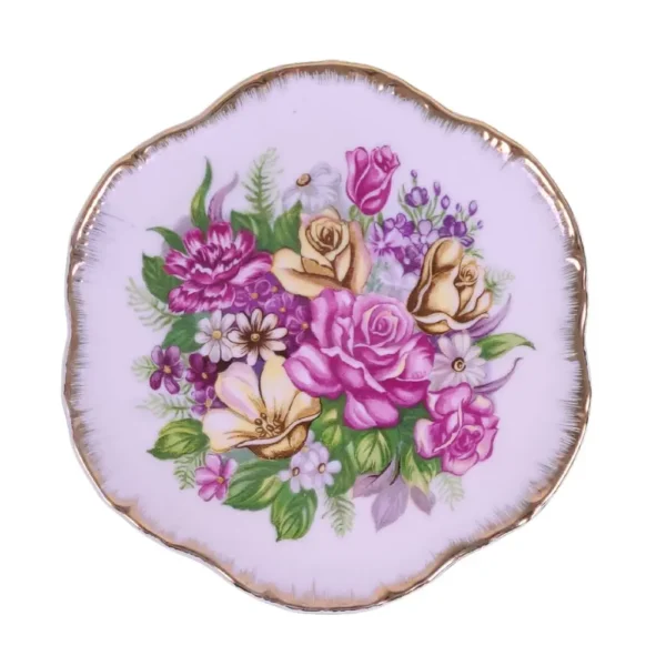 Blomsterdekoreret pynte tallerken