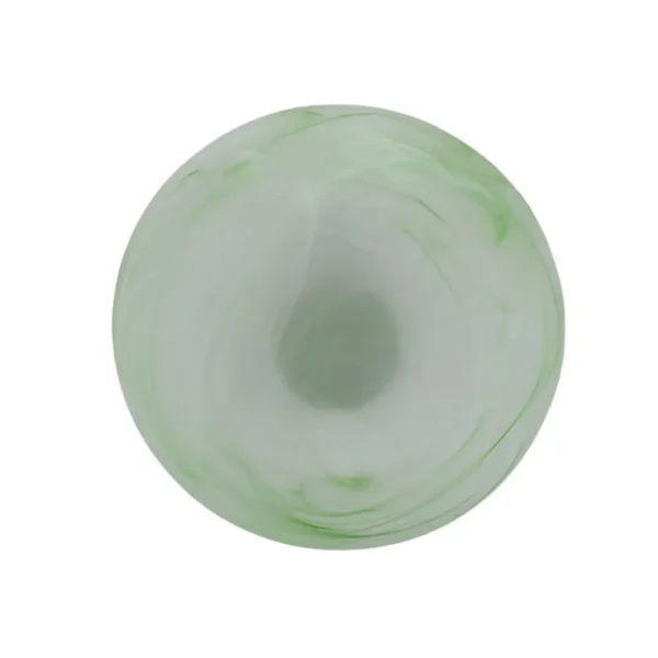 Grøn glas skål fra top