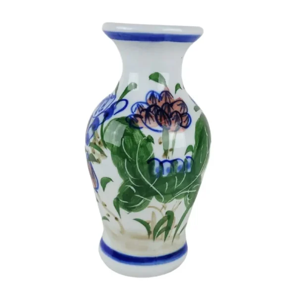 Håndmalet porcelænsvase bagside