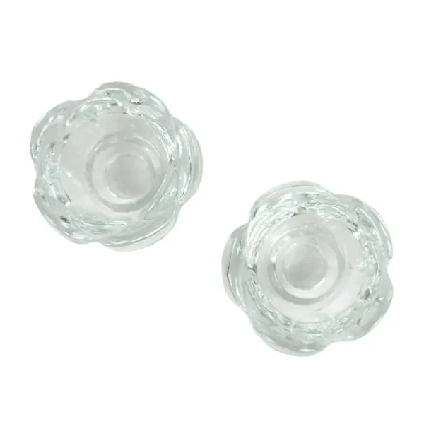 Lotus glas fyrfadsstager fra top