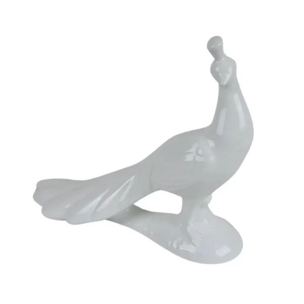 Påfugl porcelænsfigur