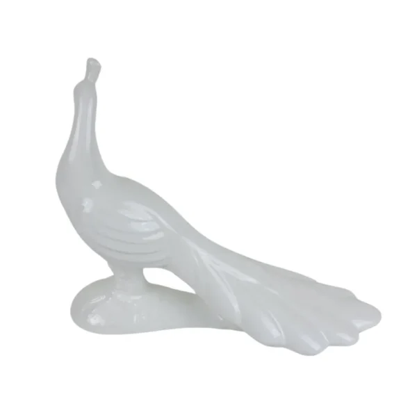 Påfugl porcelænsfigur bagside