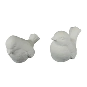 Fuglefigurer i gips