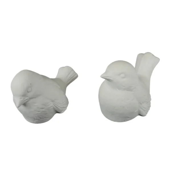 Fuglefigurer i gips