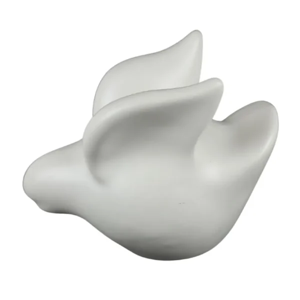 Hvid fuglefigur med brugsmærker - Image 2