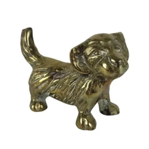 Messing hund - dekorativ figur