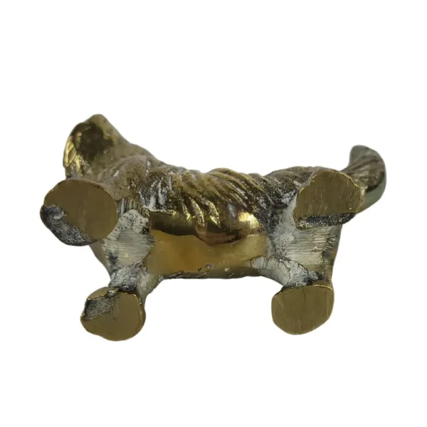 Messing hund - dekorativ figur fra bund