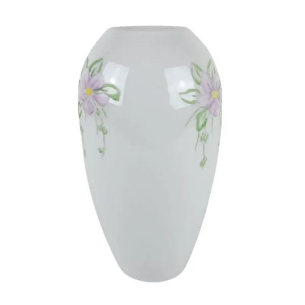Vase med blomstermotiv fra siden