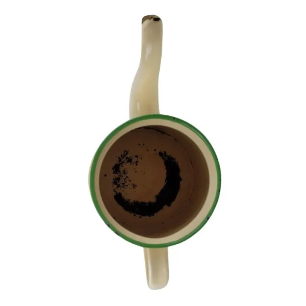Emalje kaffekande fra top