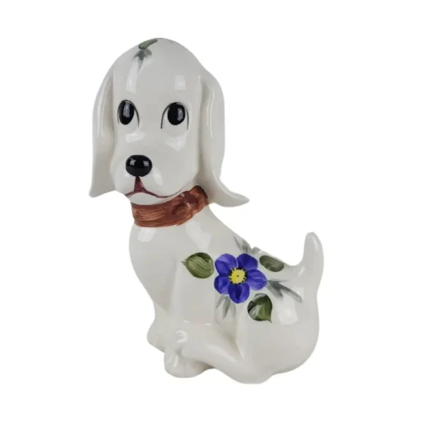 Hundefigur med blomstermønster
