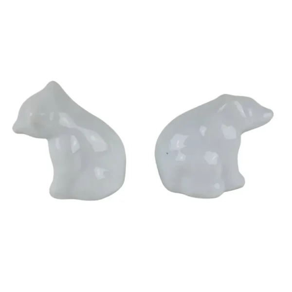 Porcelæns bjørne figurer fra siden