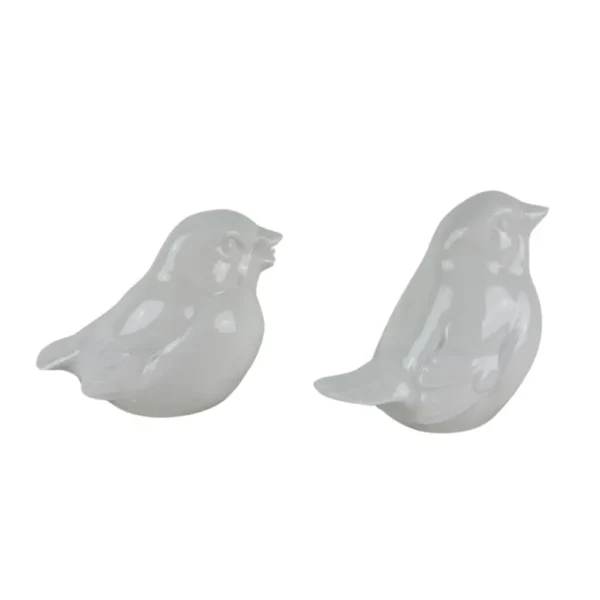 Fuglefigurer i porcelæn fra siden