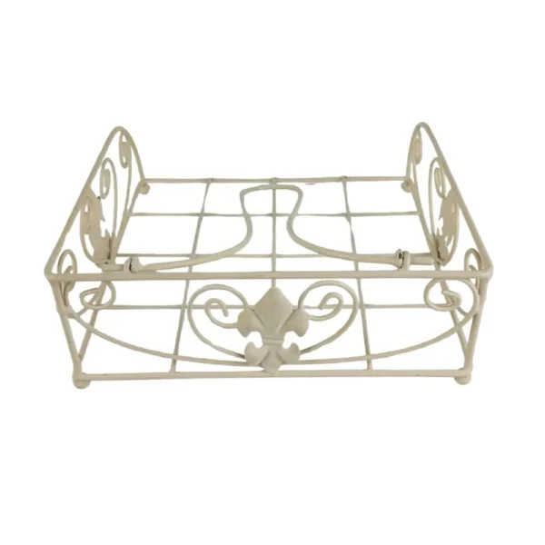 Hvid servietholder i metal - Billede 2