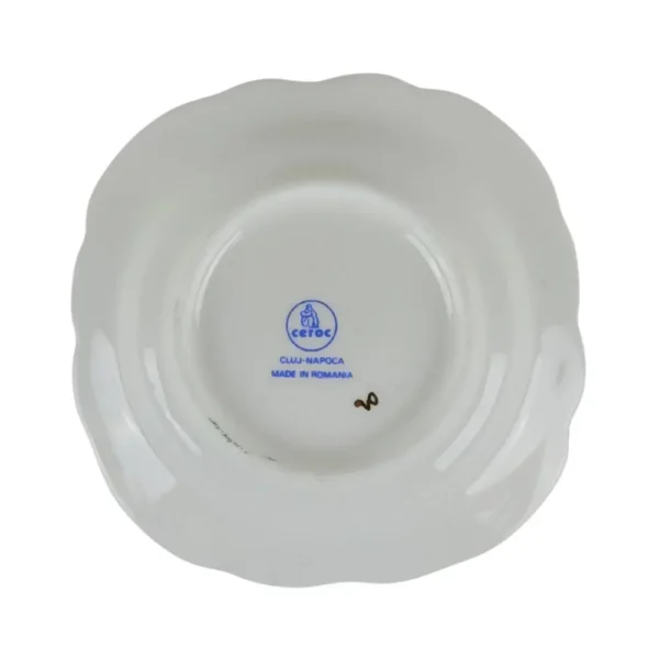 Rumænsk porcelænsstel fra Cluj Napoca lille skål bagside