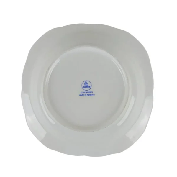 Rumænsk porcelænsstel fra Cluj Napoca stor skål bagside