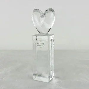 Blank Holmegaard hjerte lysestage