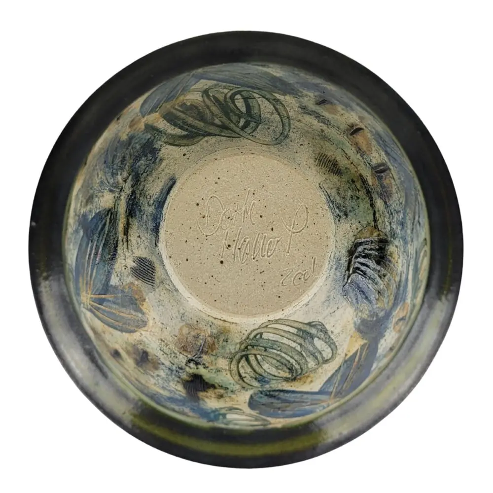 Håndlavet keramikskål med naturmotiv - Dorthe Møller P - Billede 3