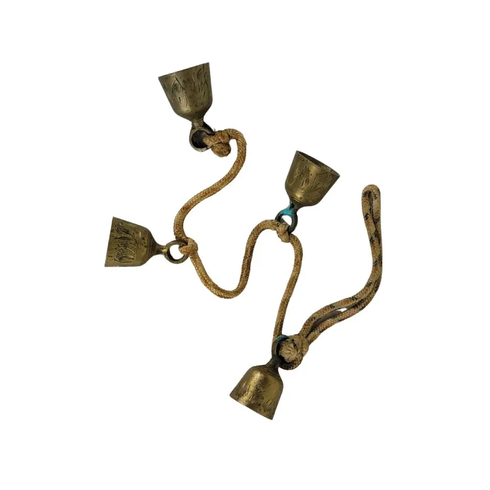 Sæt med messing julepynt – klokker, snefnug & juletræ - Billede 3