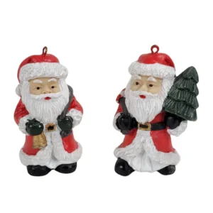 Julemand med klokke og juletræ