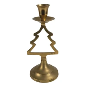 Messing lysestage i juletræsform