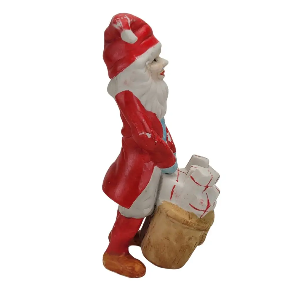 Gammel julemand med gavesæk med patina - Billede 3