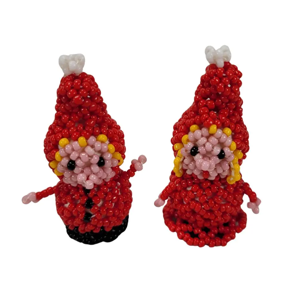 Perlenisse sæt med julegrød nisse børn