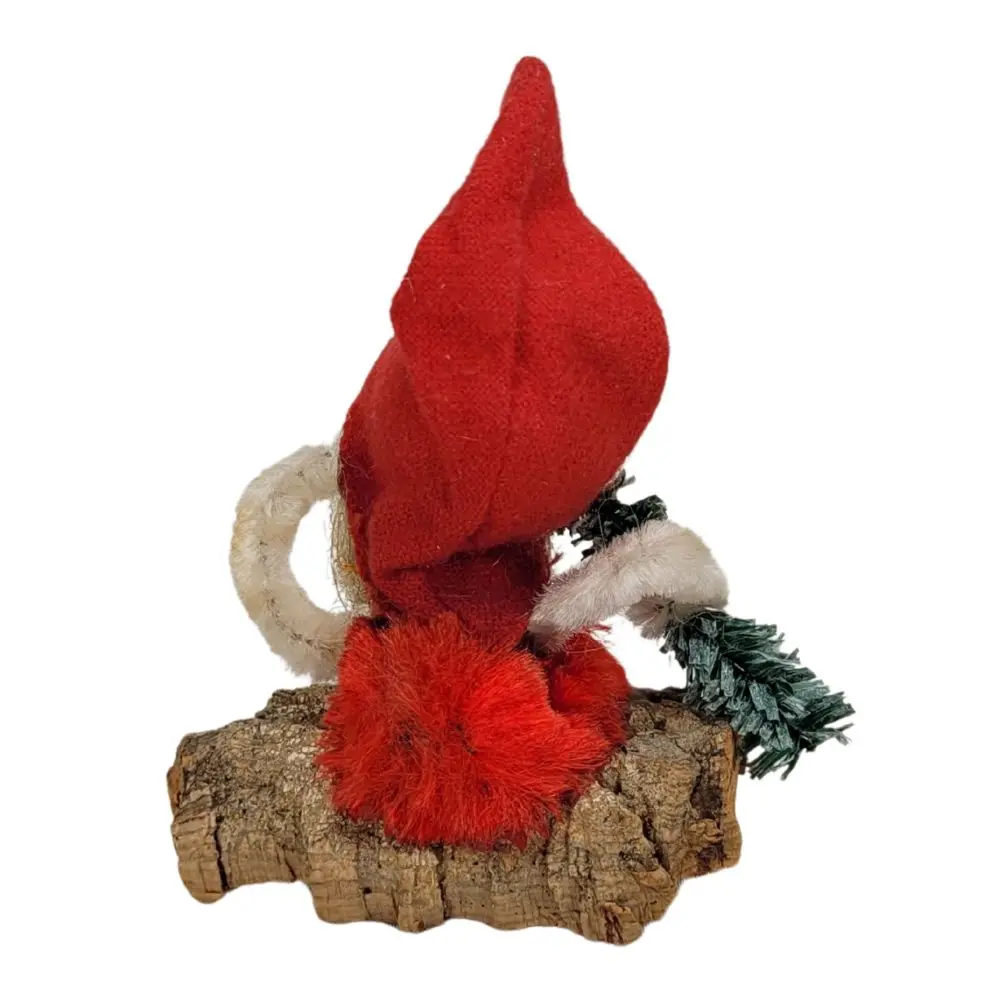 Retro nisse på træstykke bagside