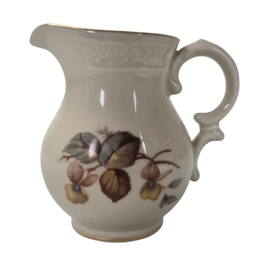 Flødekande i Porcelæn med Blomstermotiv