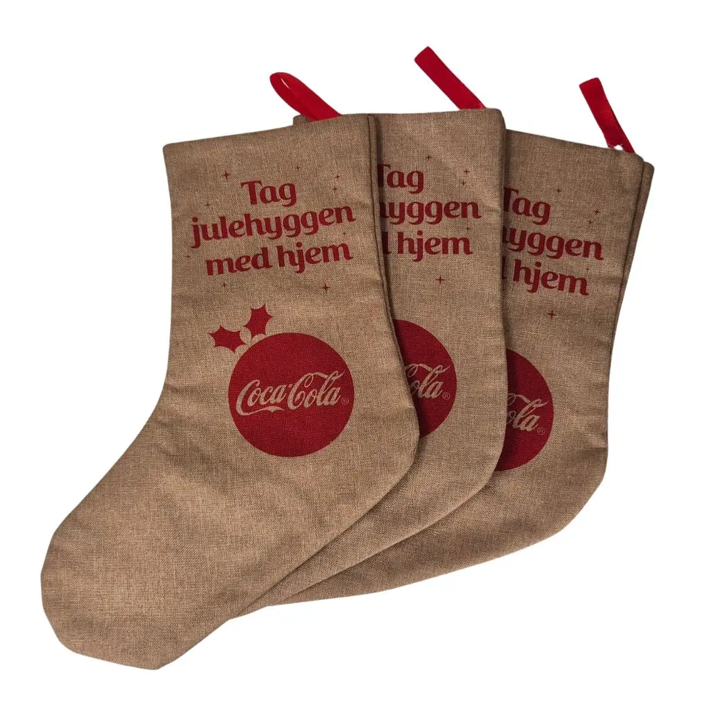 Sæt med 3 Coca Cola Julesokker