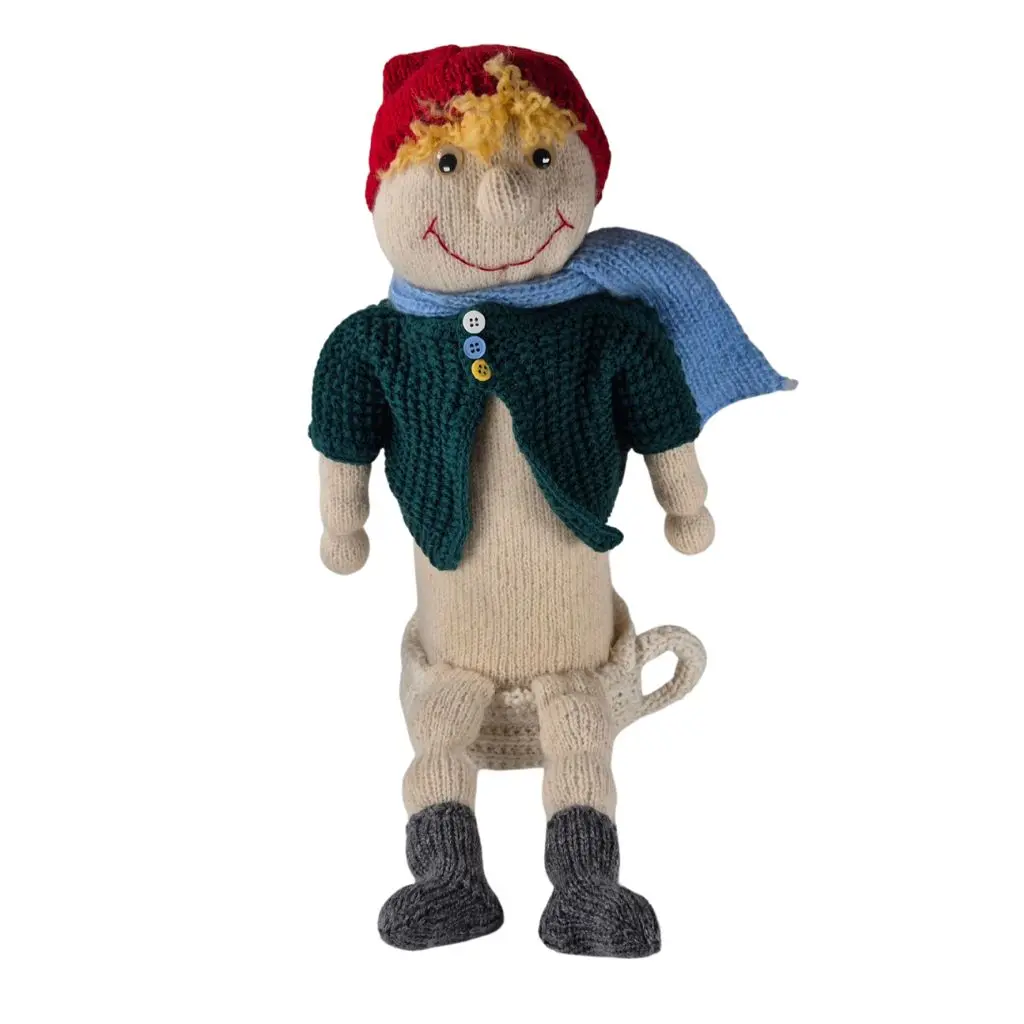 Håndstrikket Nisse på Potte